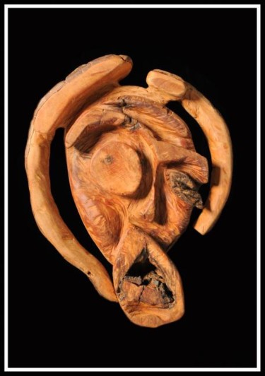 Sculpture titled "Désir" by Alex Boucaud, Original Artwork, Wood