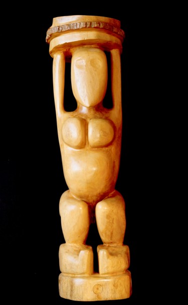 Sculpture titled "NIAMÈ : NIAMÈ" by Alex Boucaud, Original Artwork, Wood