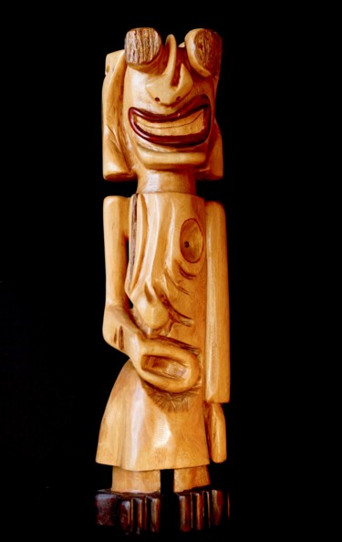 Sculpture titled "TANOU / TANOU" by Alex Boucaud, Original Artwork, Wood