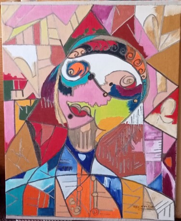 Peinture intitulée "femme radar" par Farhat Boudokhane, Œuvre d'art originale, Acrylique
