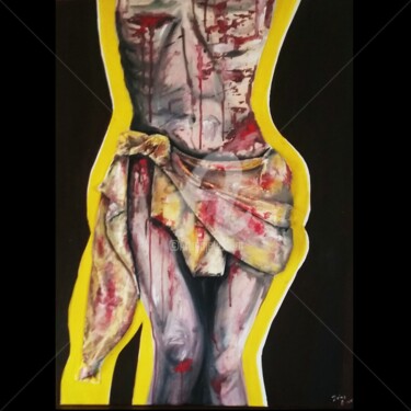 Peinture intitulée "blessures sacrees" par Mademoiselle Miroir, Œuvre d'art originale