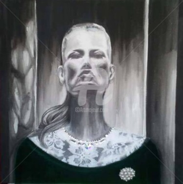Peinture intitulée "le regard" par Mademoiselle Miroir, Œuvre d'art originale