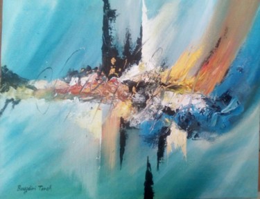 Painting titled "Pensées" by Bougdiri Tarek, Original Artwork, Acrylic