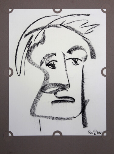 Dibujo titulada "Personnes de Marsei…" por Boulavskiy, Obra de arte original, Carbón