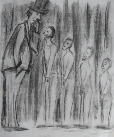 Drawing titled "-Il faut sauver l é…" by Greensleeves, Original Artwork, Charcoal