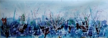 Peinture intitulée "Jardin d eau" par Greensleeves, Œuvre d'art originale, Aquarelle