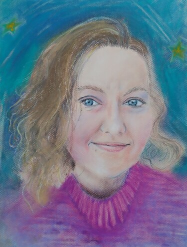 Картина под названием "Portrait Ukrainienne" - Greensleeves, Подлинное произведение искусства, Пастель