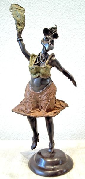 Sculptuur getiteld "Mama 2" door Boureima Ouedraogo, Origineel Kunstwerk, Gietwerk