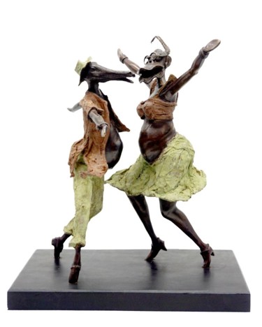 Skulptur mit dem Titel "Kien-Kiendé (Bonne…" von Boureima Ouedraogo, Original-Kunstwerk, Bronze