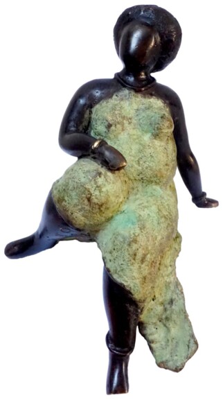 Sculpture titled "Tranquille 1" by Boureima Ouedraogo, Original Artwork, Bronze