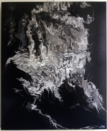 Painting titled "monochrome" by Jean-Claude Bourras, Original Artwork, Acrylic Mounted on Wood Stretcher frame