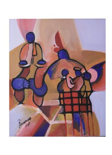Painting titled "Justice" by Boussoussa, Original Artwork