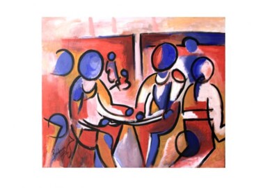 Painting titled "Amitiée" by Boussoussa, Original Artwork