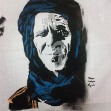Painting titled "saharien" by Boutayna Mikdam, Original Artwork
