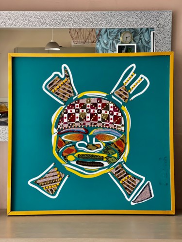 OBA DALLY Textile Art titled "OBA DALLY" by Art For Artefacts, Original Art, Patchwork