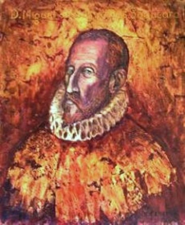 Malerei mit dem Titel "cervantes" von Boyan Penchev, Original-Kunstwerk