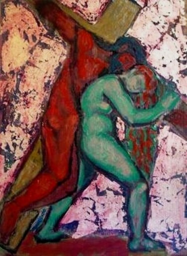 Pintura titulada "pieta" por Boyan Penchev, Obra de arte original