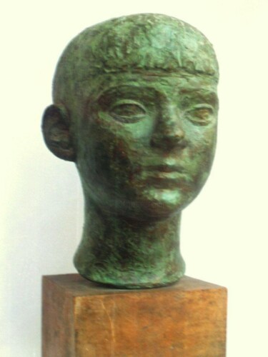 Skulptur mit dem Titel "retrato" von Boyan Penchev, Original-Kunstwerk, Giesserei