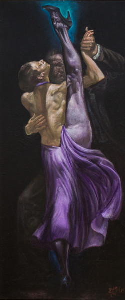 Картина под названием "Tango" - Boyan Yanev, Подлинное произведение искусства, Масло