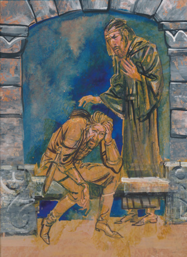 Pittura intitolato "Blessing for the so…" da Boyan Yanev, Opera d'arte originale, Acrilico