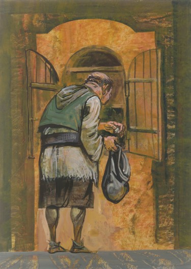 Painting titled "The servant" by Boyan Yanev, Original Artwork, Acrylic