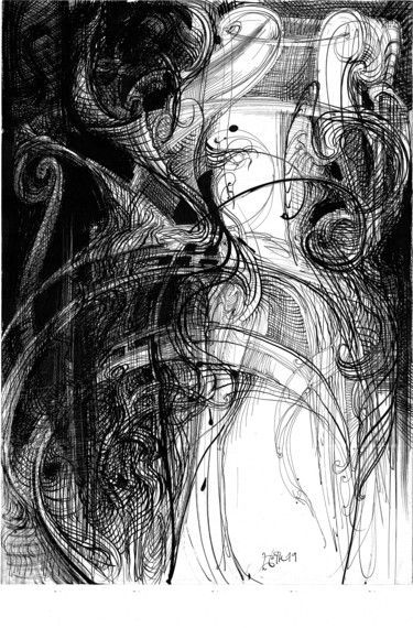 Drawing titled "Les Fleurs du mal (…" by Boyan Yanev, Original Artwork, Ink