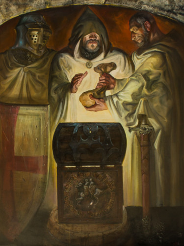 Painting titled "Sacrament" by Boyan Yanev, Original Artwork, Oil