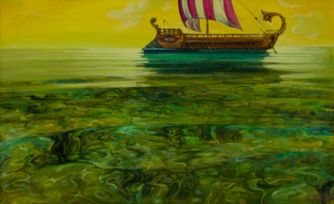 Картина под названием "Odyssey" - Boyan Yanev, Подлинное произведение искусства, Масло