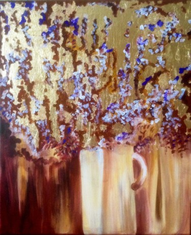 제목이 "Золотой букет"인 미술작품 Elena Boyarintseva로, 원작, 아크릴 나무 들것 프레임에 장착됨