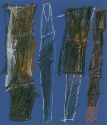Drawing titled "Small Blue composit…" by Boyar, Original Artwork