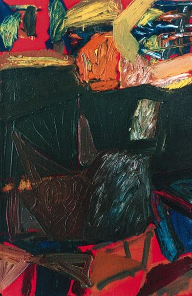 Painting titled "sitting multiceros…" by Boyar, Original Artwork, Oil