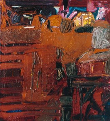 Painting titled "striped ginger / ru…" by Boyar, Original Artwork, Oil