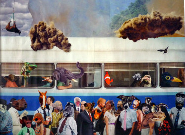 Collages titulada "En voyage..." por Boyfred, Obra de arte original, Collages