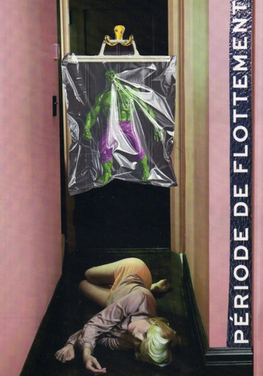 Collagen mit dem Titel "Période de flotteme…" von Boyfred, Original-Kunstwerk, Collagen
