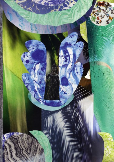 Collages intitolato "Rêve coloré 3 (Sage…" da Boyfred, Opera d'arte originale, Ritagli