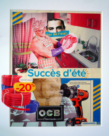 Collages getiteld "Succès d'été - OCB…" door Boyfred, Origineel Kunstwerk, Collages
