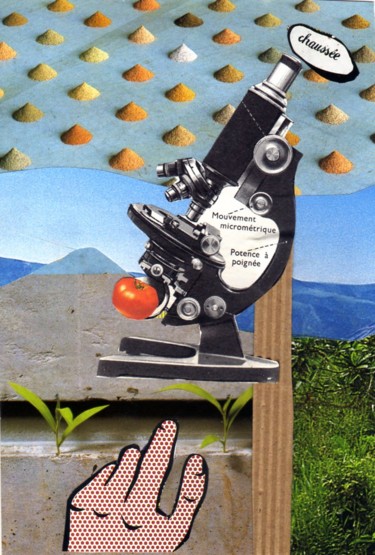 Collages intitulée "Mécanique du regard…" par Boyfred, Œuvre d'art originale, Collages