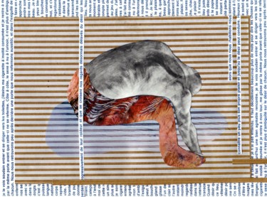 Collagen mit dem Titel "Une vespasienne à B…" von Boyfred, Original-Kunstwerk, Collagen