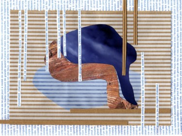 Collages intitulée "Une vespasienne à B…" par Boyfred, Œuvre d'art originale, Collages