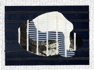 Collagen mit dem Titel "Une vespasienne à B…" von Boyfred, Original-Kunstwerk, Collagen