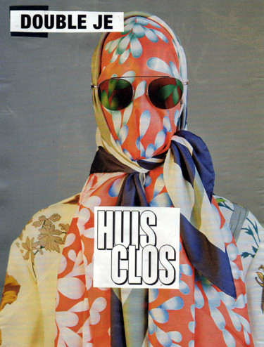 Collagen mit dem Titel "Huis clos" von Boyfred, Original-Kunstwerk, Collagen