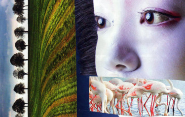 Collagen mit dem Titel "Ce que je vois et l…" von Boyfred, Original-Kunstwerk, Collagen