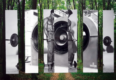Collagen mit dem Titel "sans titre 7" von Boyfred, Original-Kunstwerk, Collagen