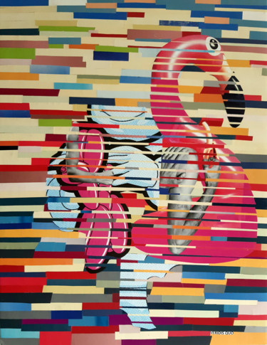 Collages intitulée "Pop Spring" par Boyfred, Œuvre d'art originale, Collages