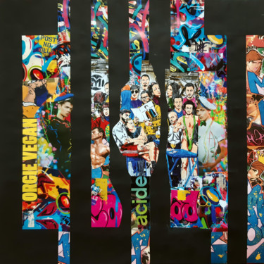 Collages intitulée "Acide" par Boyfred, Œuvre d'art originale, Collages