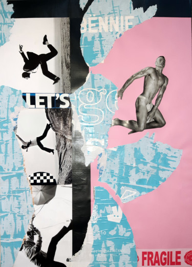 Collages intitulée "Beefcake II-3 (Plus…" par Boyfred, Œuvre d'art originale, Collages