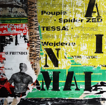 Collages intitolato "1 (Animal)" da Boyfred, Opera d'arte originale, Collages