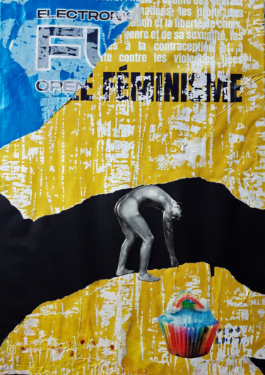 Collages intitulée "Beefcake II-7 (Bon…" par Boyfred, Œuvre d'art originale, Collages
