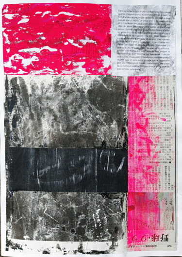 Collages getiteld "Conte japonais 04" door Boyfred, Origineel Kunstwerk, Acryl