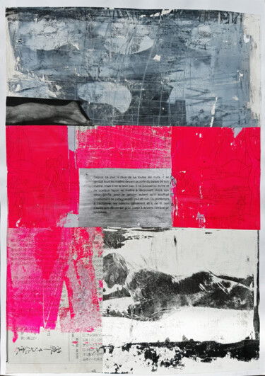 Collagen mit dem Titel "Conte japonais 03" von Boyfred, Original-Kunstwerk, Tinte